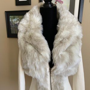 NEW Boston Proper Faux Fur Sweater